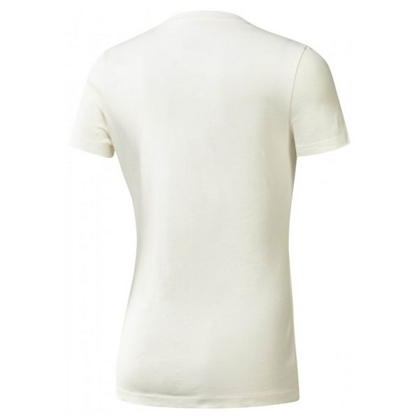Kortarmet T-skjorte til Kvinner Reebok Training Split Tee Hvit