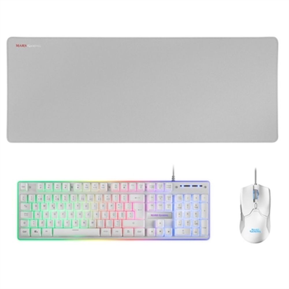 Tastatur med Gamingmus Mars Gaming MCPX Portuguese