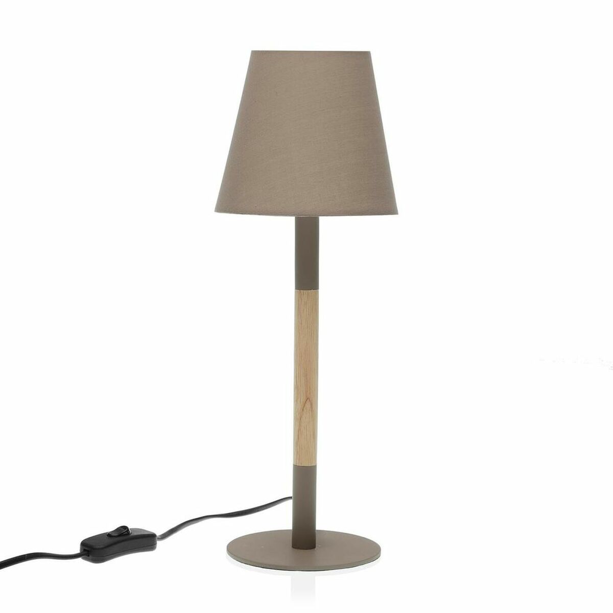 Bordlampe Versa Grå Metall Tre Jern (14 x 40 x 14 cm)