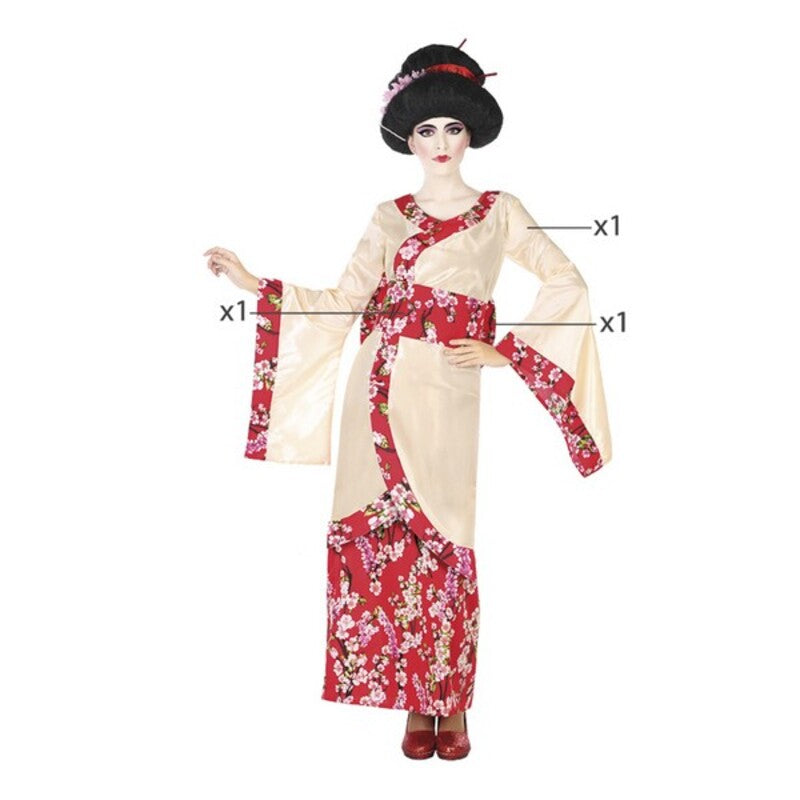 Kostyme voksne Rosa (2 stk) Geisha