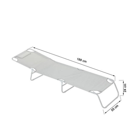 Aurinkotuoli Oxford Ø 18 mm 188 x 55 x 24 cm Rød Stål