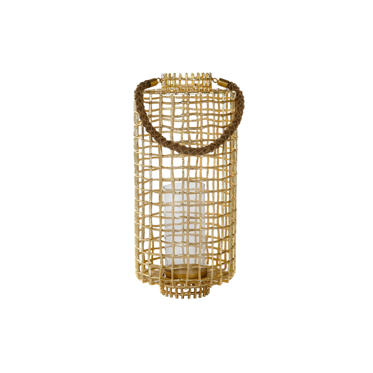 Lyhty DKD Home Decor Krystall Gyllen Tau Aluminium (25,5 x 25,5 x 57 cm)