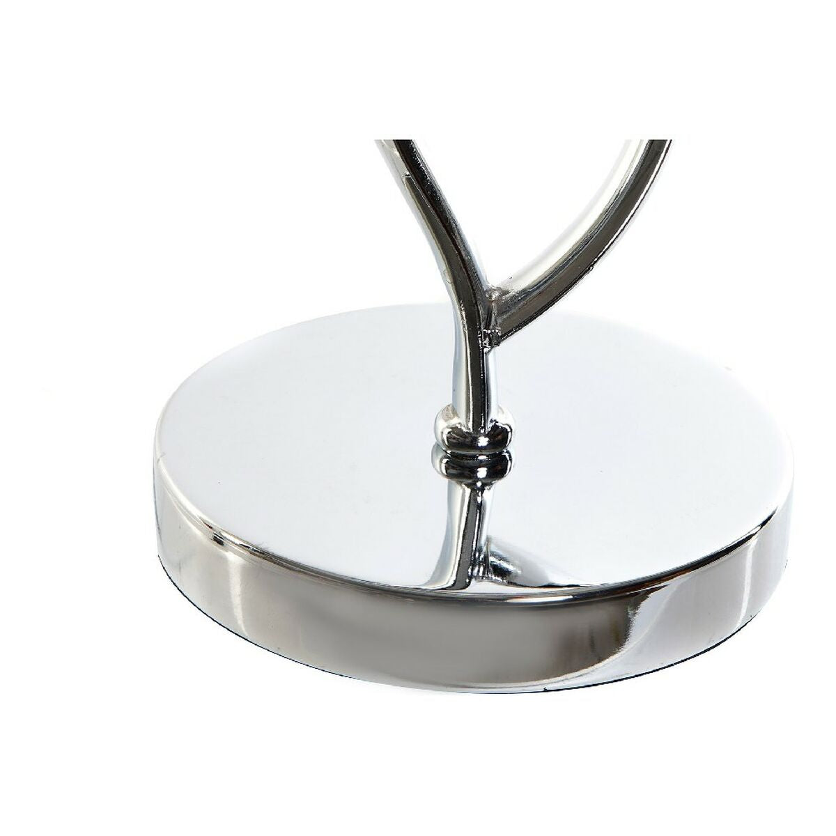 Bordlampe DKD Home Decor Sølv Polyester Metall Klut (33 x 33 x 55 cm)