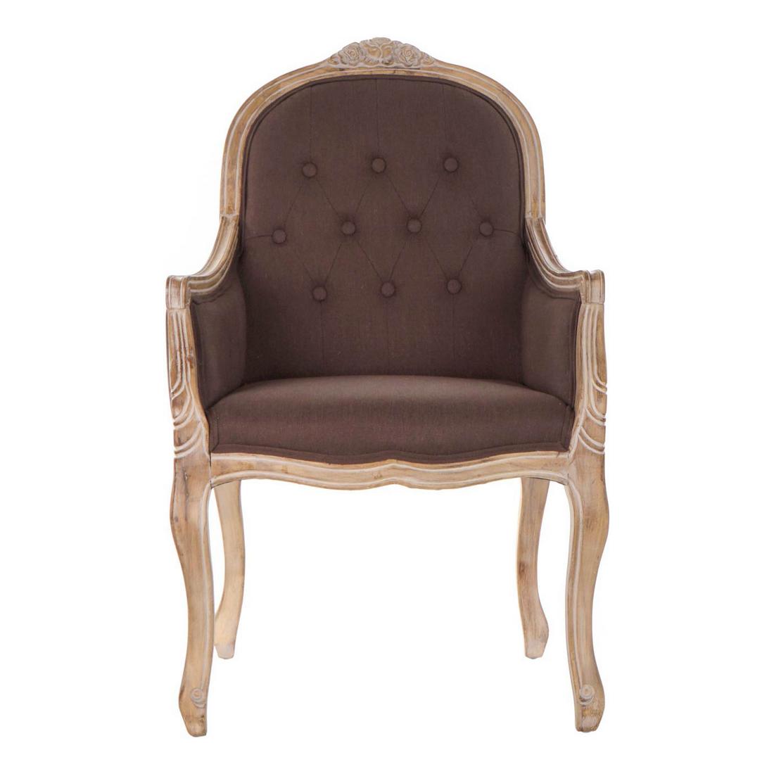Stol Stretto Decor Lin Gummitre Mørkebrunt (63.5 x 49.5 x 102 cm)