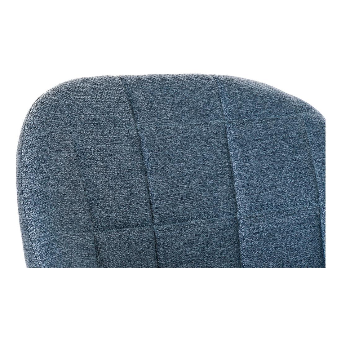 Stol Stretto Decor Blå Sølv Polyester Metall (52 x 60 x 79 cm)