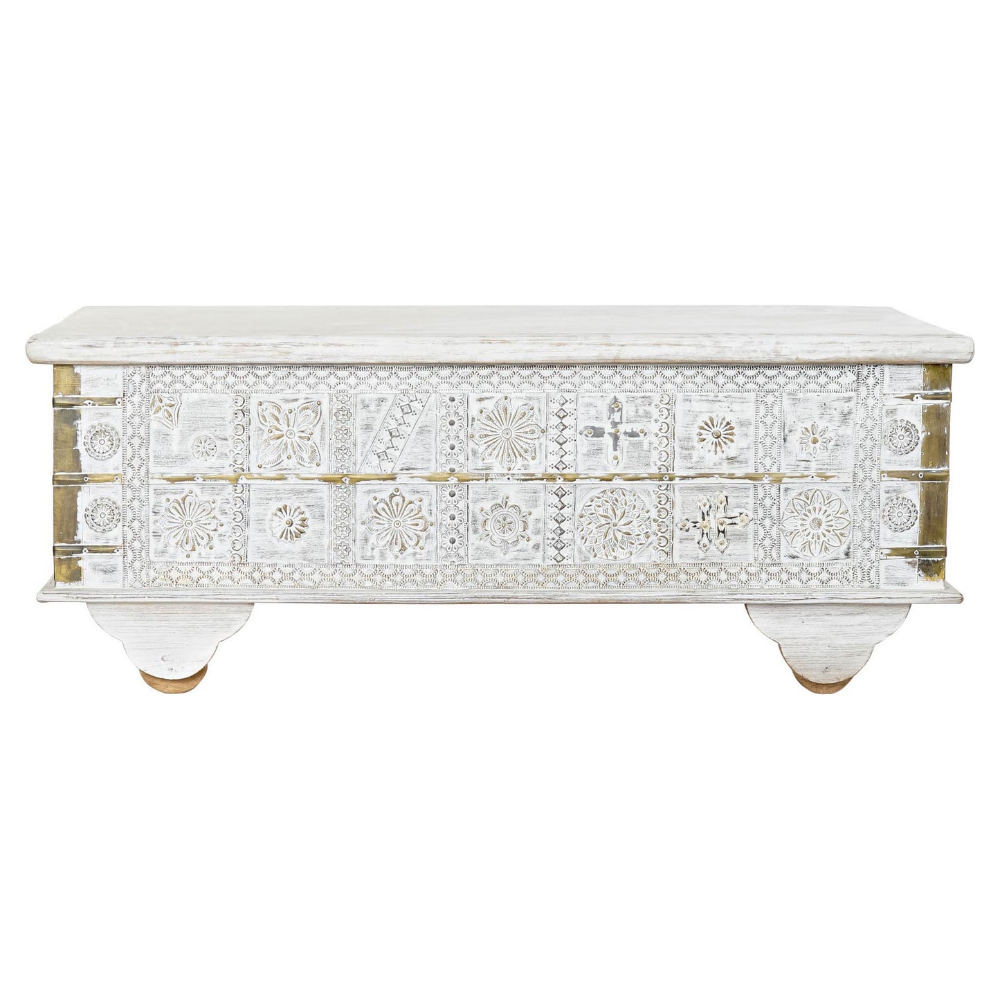 Sidebord Stretto Decor Metall Treverk av mangotre (115 x 60 x 45 cm)