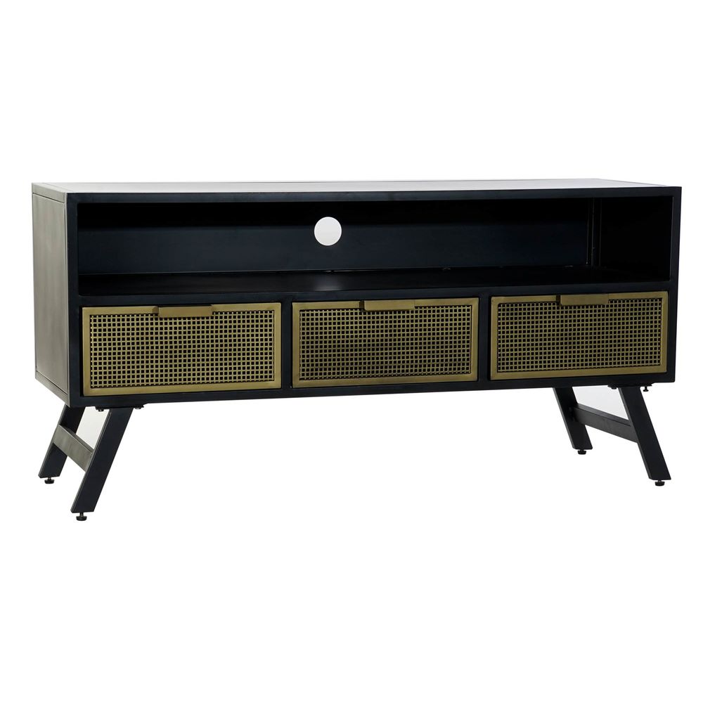 TV-møbler Stretto Decor Svart Metall Gyllen (125 x 41 x 62 cm)