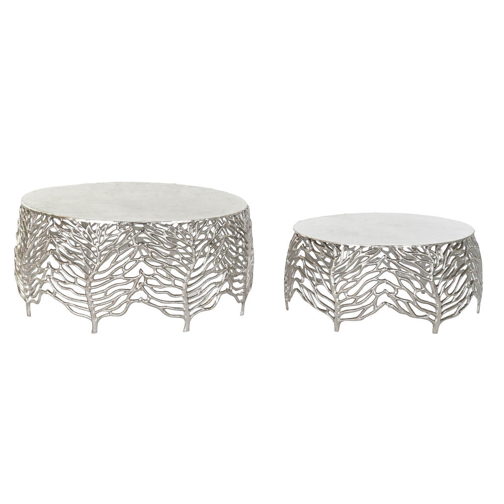 Sidebord Stretto Decor Aluminium (2 stk) (52 x 52 x 25 cm) (63.5 x 63.5 x 30.5 cm)