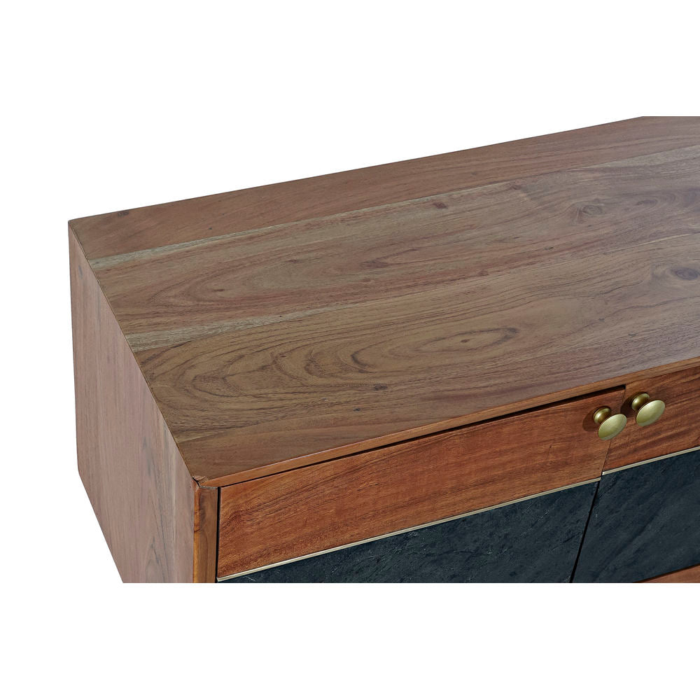 TV-møbler Stretto Decor Brun Svart Akasia (130 x 42 x 49 cm)