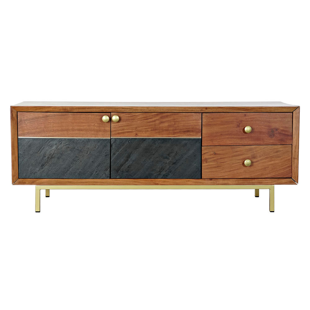 TV-møbler Stretto Decor Brun Svart Akasia (130 x 42 x 49 cm)