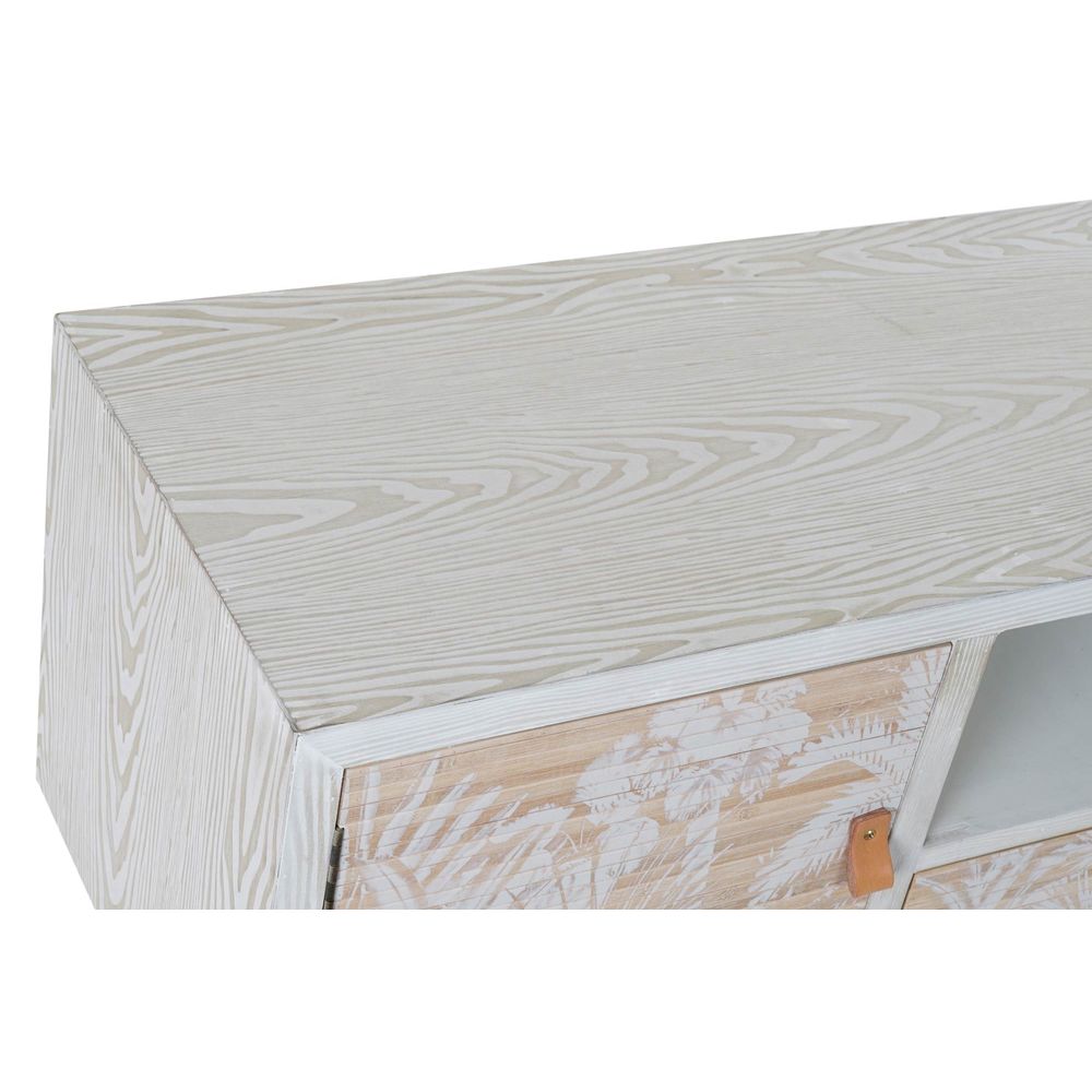 TV-møbler Stretto Decor Hvit Tre Bambus (140 x 40 x 51 cm)