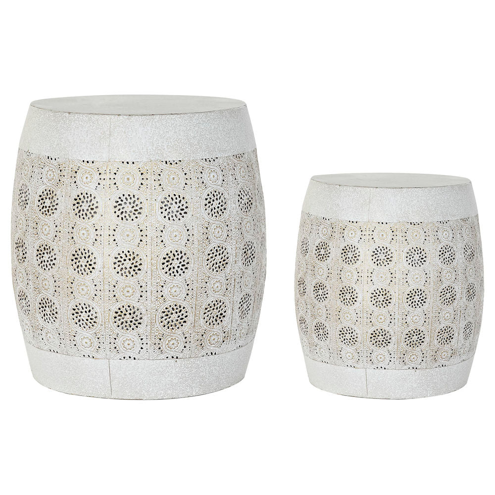 Sidebord Stretto Decor Metall (2 stk) (40 x 40 x 42 cm) (30 x 30 x 34 cm)