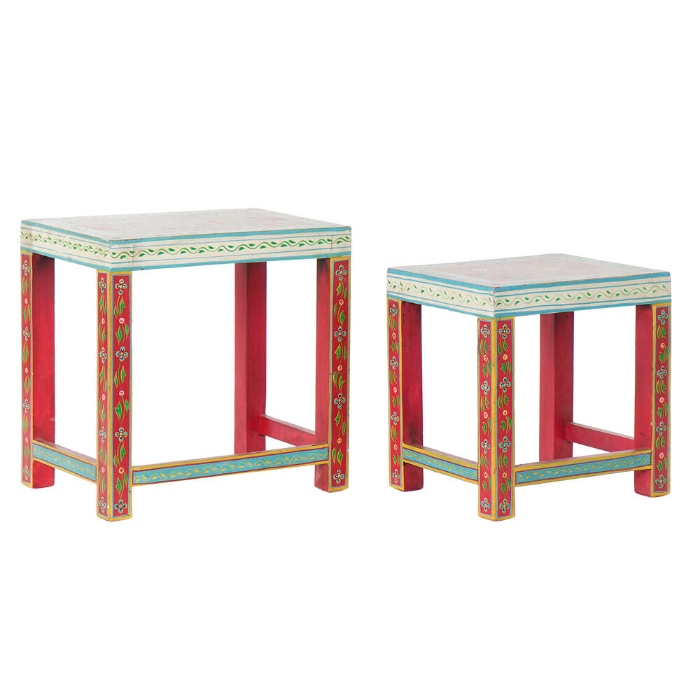 Sidebord Stretto Decor Akryl Treverk av mangotre (2 stk) (45 x 30 x 45 cm) (34 x 25.5 x 37.5 cm)