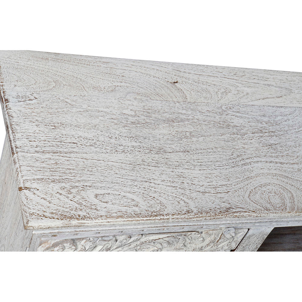 TV-møbler Stretto Decor Hvit Metall Treverk av mangotre (160 x 40 x 65 cm)
