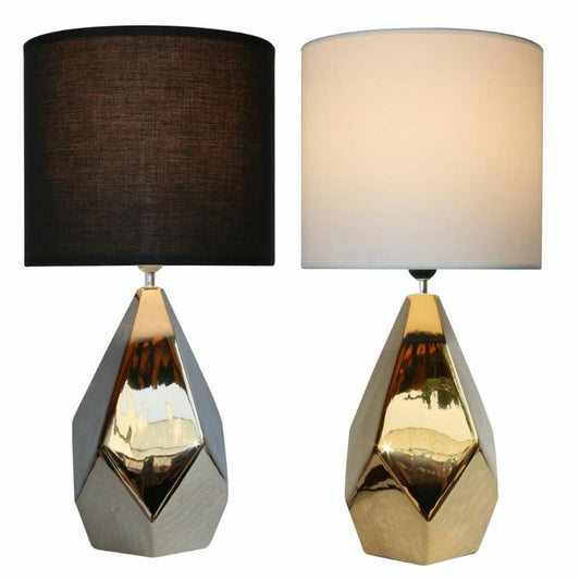 Bordlampe DKD Home Decor Keramikk Sølv Svart Gyllen Hvit 220 V 50 W 30 x 30 x 60 cm (2 enheter)