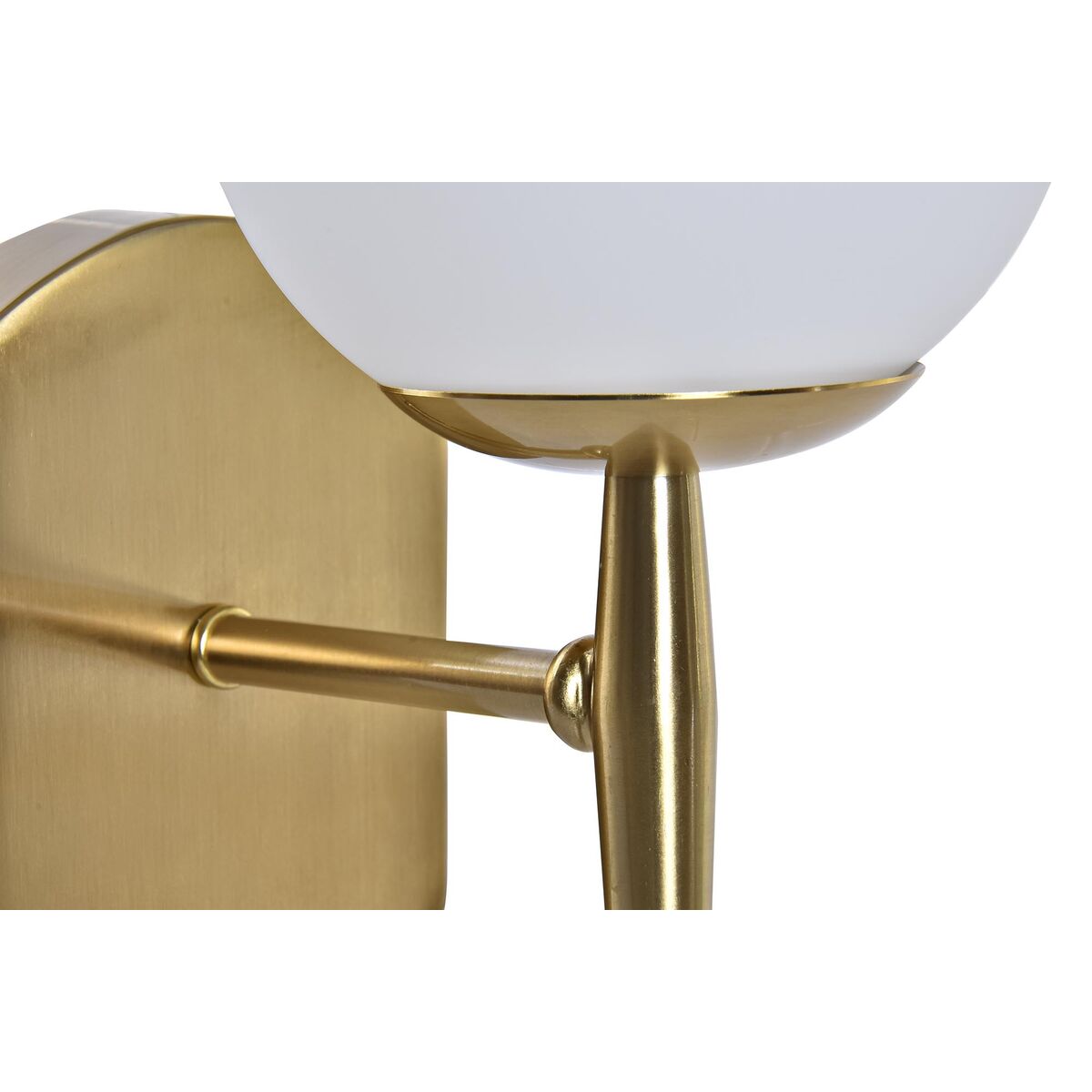 Vegglampe DKD Home Decor Krystall Gyllen Metall Hvit 220 V 40 W (12 x 15 x 29 cm)