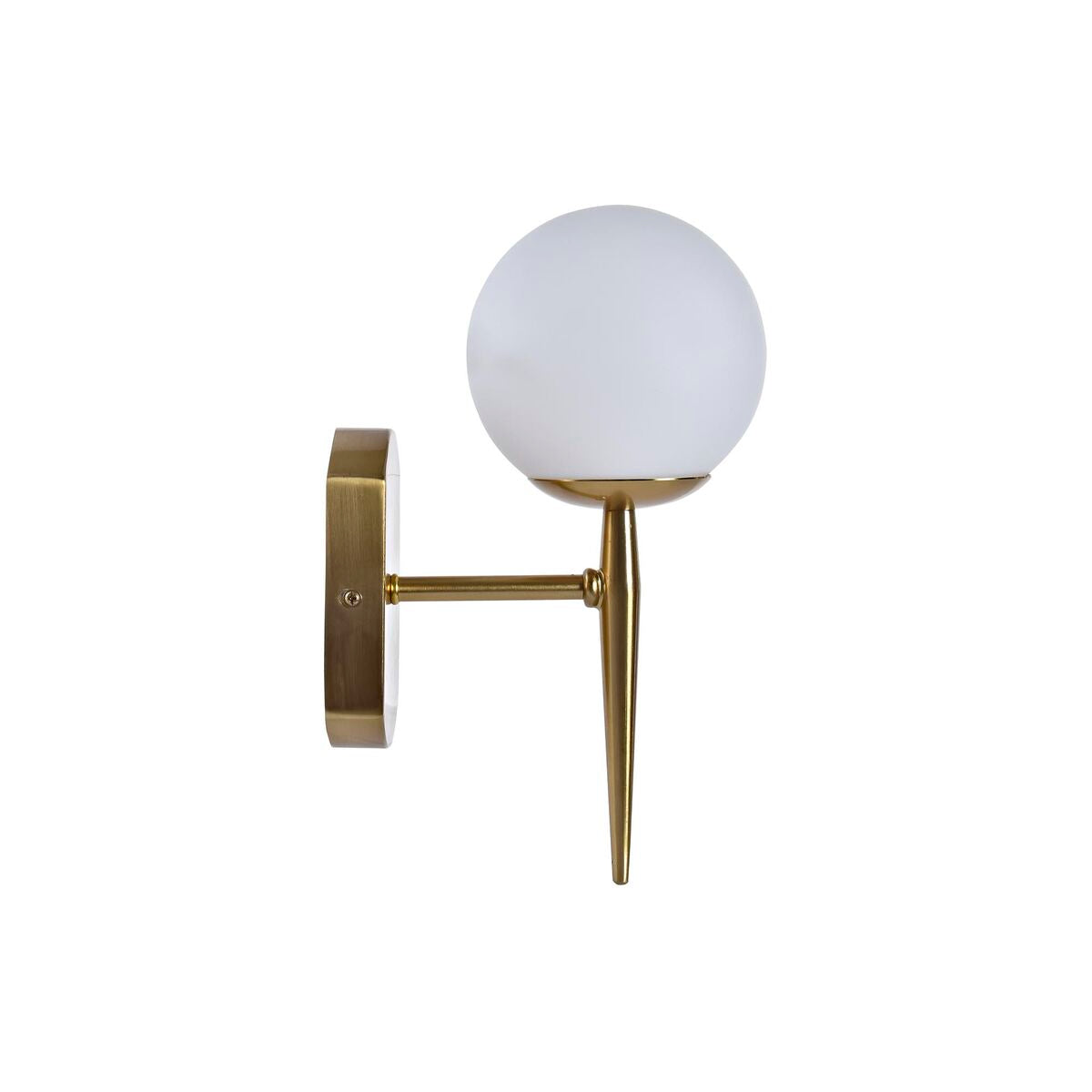Vegglampe DKD Home Decor Krystall Gyllen Metall Hvit 220 V 40 W (12 x 15 x 29 cm)
