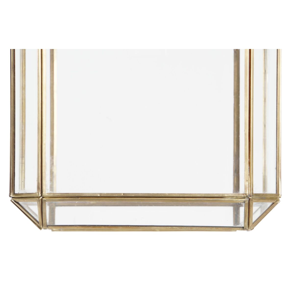 Taklys DKD Home Decor Krystall Gyllen Gjennomsiktig Messing 50 W (25 x 25 x 25 cm)