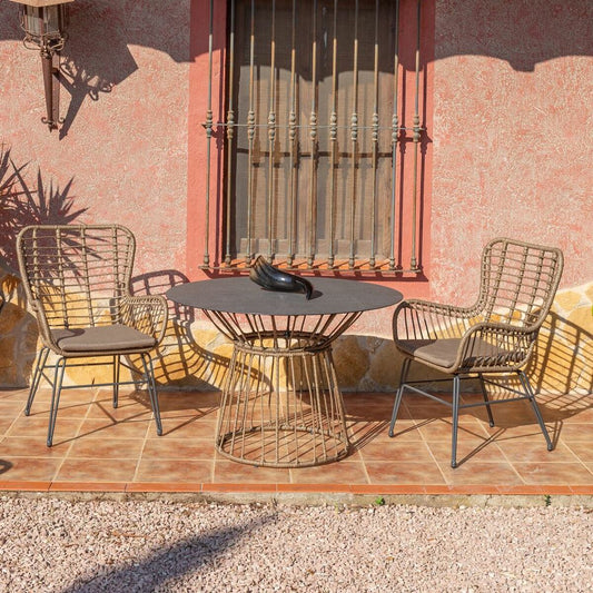 Hagesofa Ariki 63 x 67 x 97 cm syntetisk rotting Stål