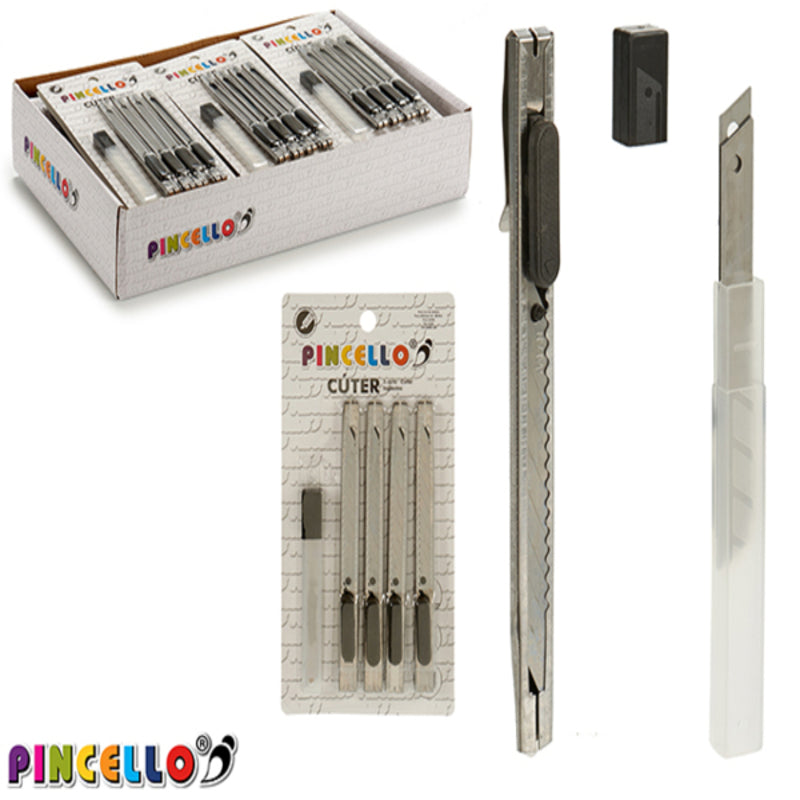 Kutter Svart Metall (1,5 x 18,5 x 10 cm) (4 Deler)