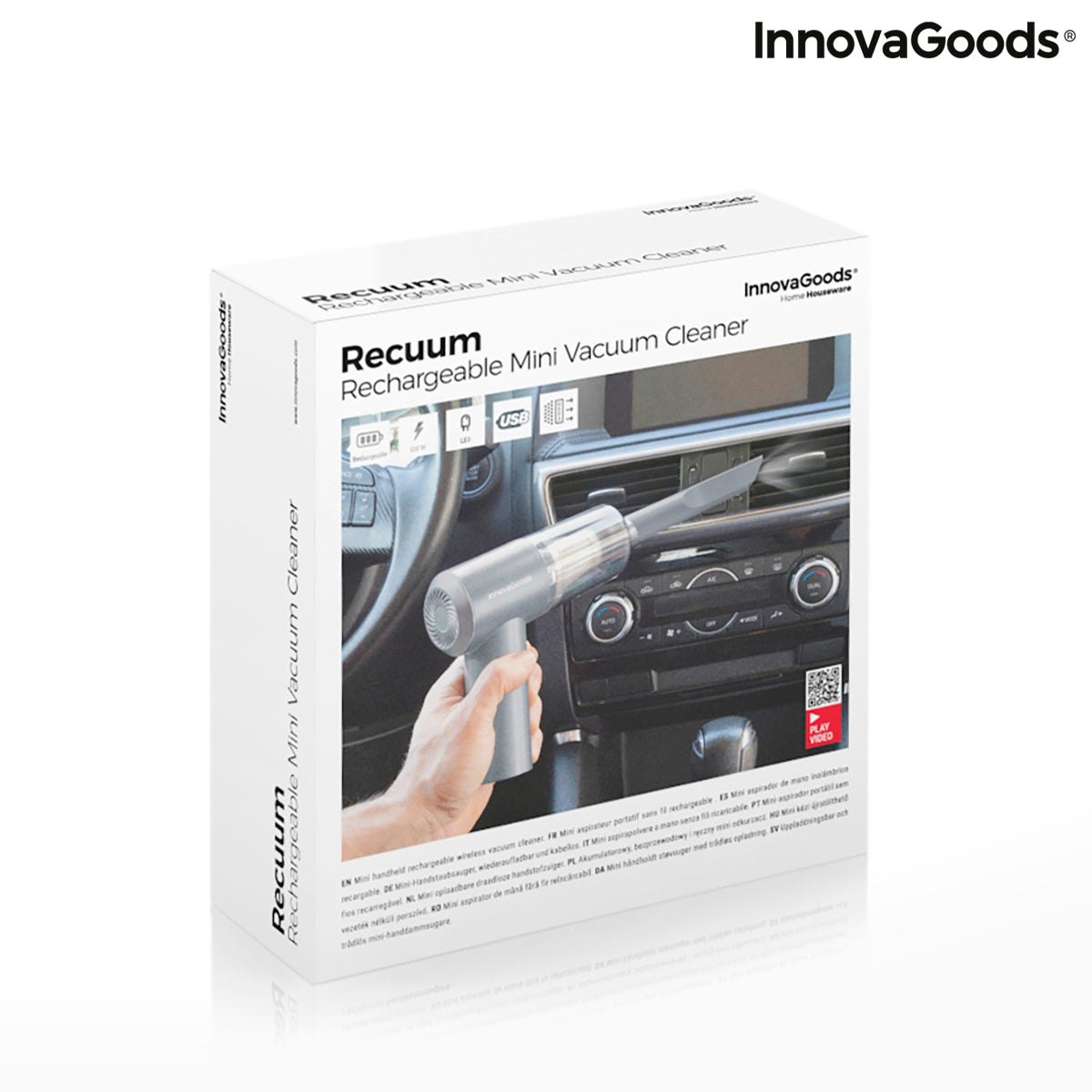 Mini trådløs oppladbar håndholdt støvsuger Recuum Stretto
