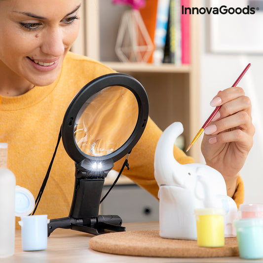 Håndfritt forstørrelsesglass med LED-lys Zooled Stretto