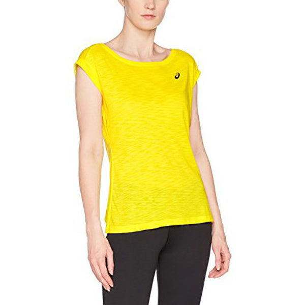 Kortermet sport-t-skjorte Asics Layering Top Dame Gul