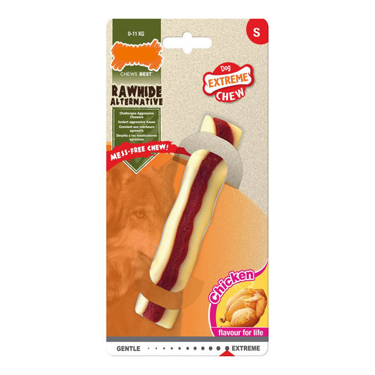 Hundetyggeleke Nylabone Extreme Chew Roll	Rawhide Størrelse S Kylling Nylon