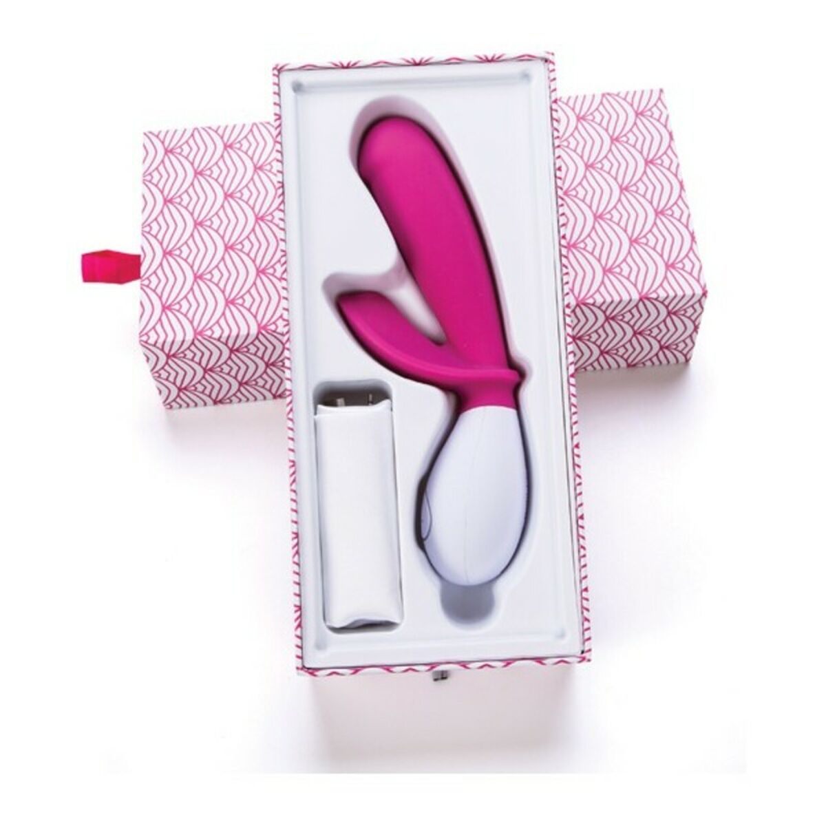 Snuggle Dobbel Stimulering Vibe Lovelife by OhMiBod AT015 Hvit/Rosa