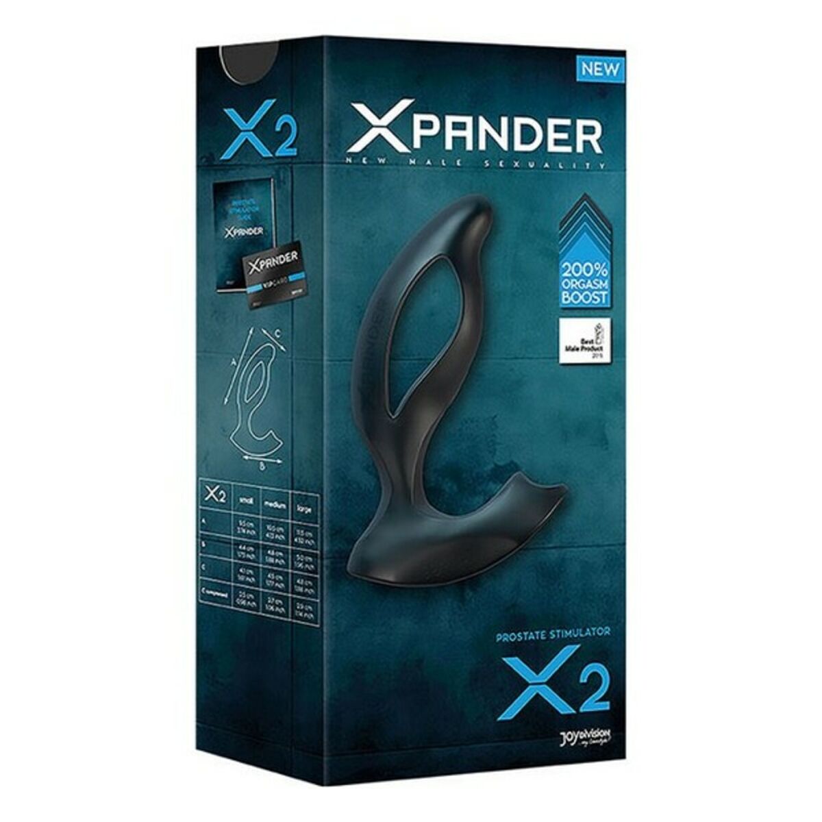Xpander X2 Silikon Noir Massasjeapparat for Prostata Joydivision 5152720000 (9,5 cm) Svart