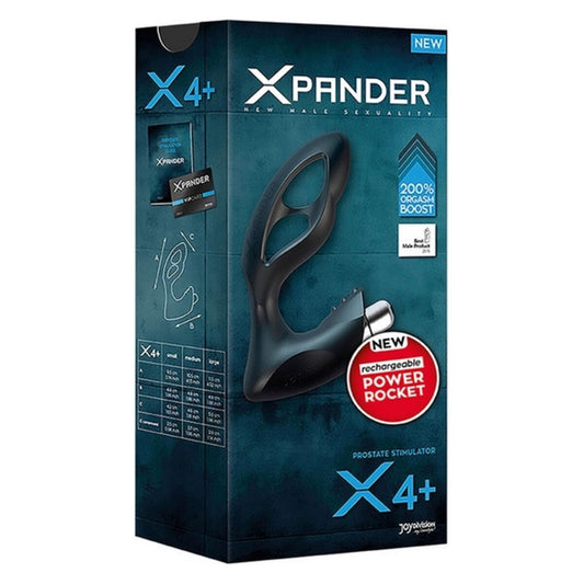 Xpander X4 Silikon Noir Massasjeapparat for Prostata Joydivision X 4+ (9,5 cm) Svart