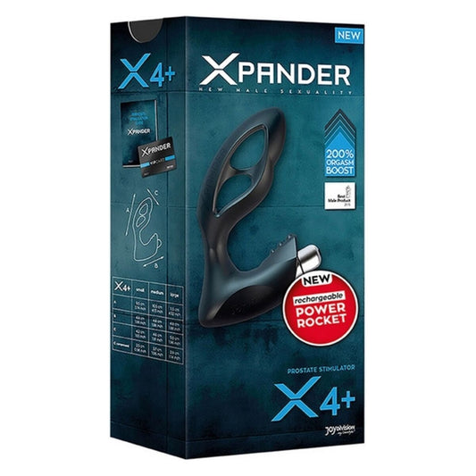 Xpander X4 Silikon Noir Massasjeapparat for Prostata Joydivision X 4+ (10,5 cm) Svart
