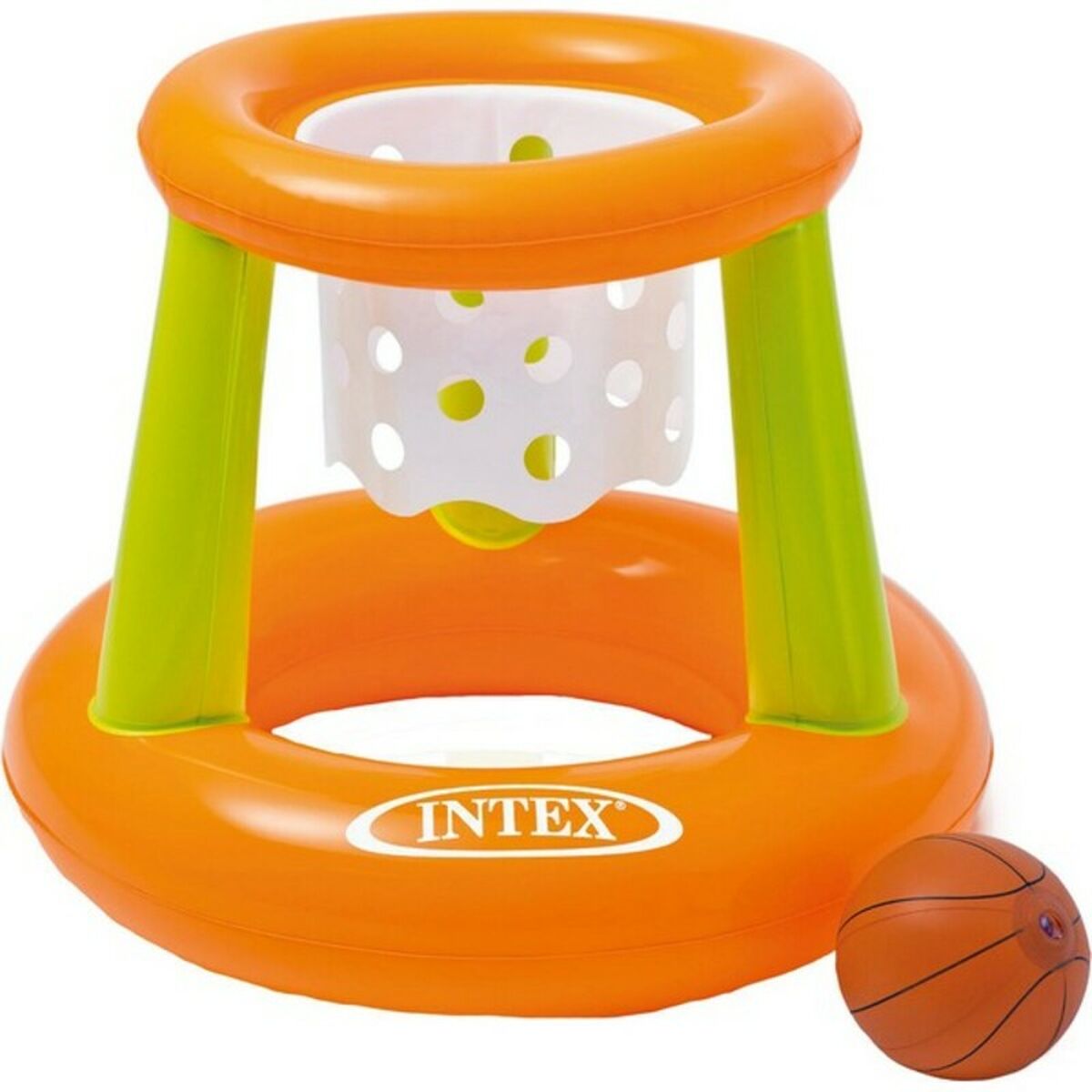 Oppblåsbart Spill Intex Oransje Grønn Basketballkurv 67 x 55 cm