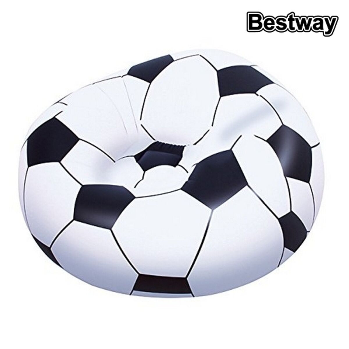 Oppblåsbar puff Bestway Flerfarget 114 x 112 x 71 cm Fotball