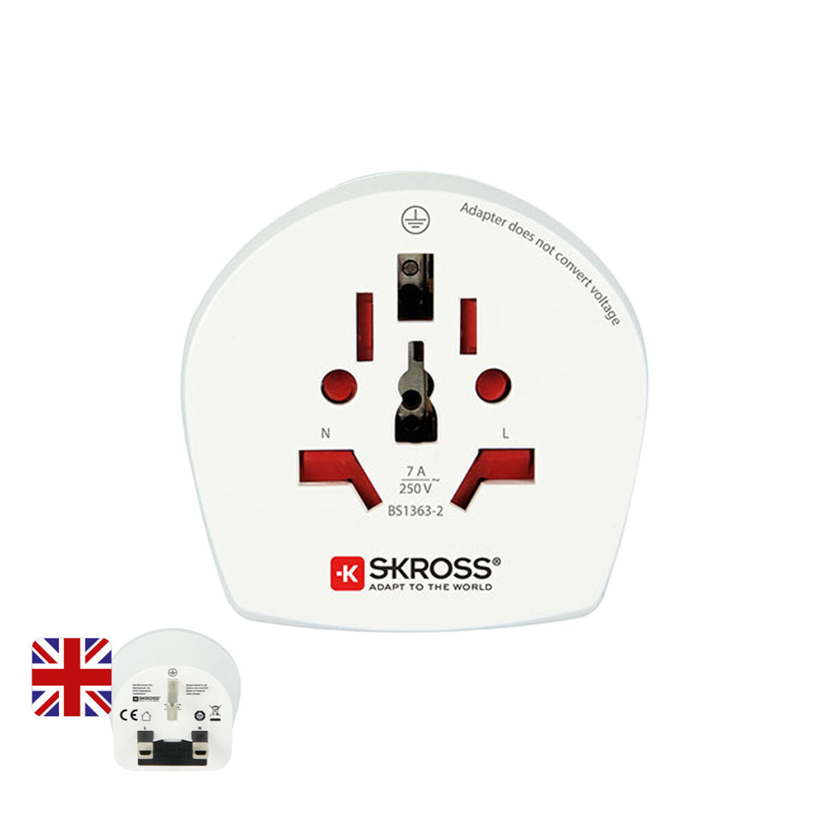 Nåværende Adapter Skross 1500225-e Internasjonal Storbritannia