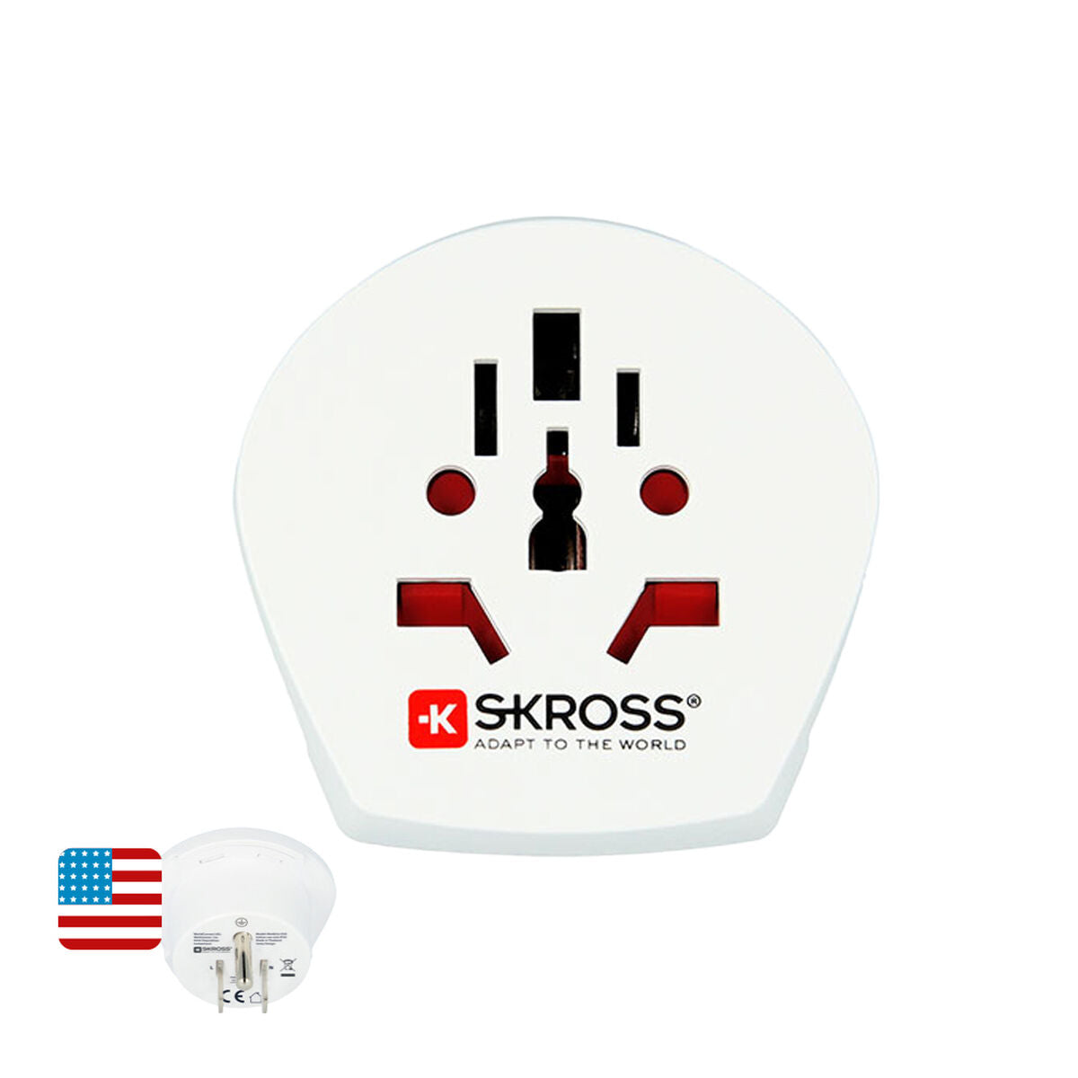 Nåværende Adapter Skross 1.500221-E USA Internasjonal