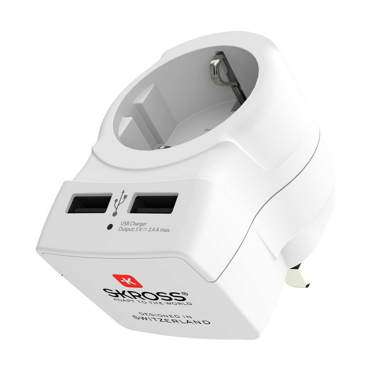 Nåværende Adapter Skross 1500280 USB x 2 Europeisk Storbritannia