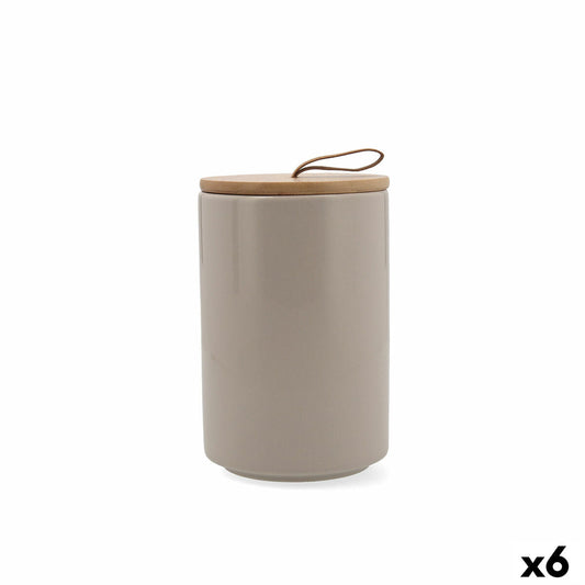 Krukke Quid Ozon Beige Keramikk 10,4 x 16 cm (6 enheter)