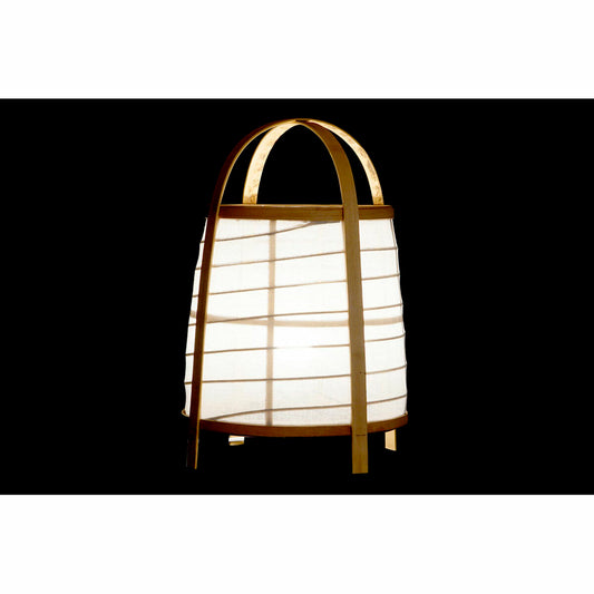 Bordlampe DKD Home Decor Hvit Naturell Bambus 40 W 220 V 32 x 32 x 45,5 cm