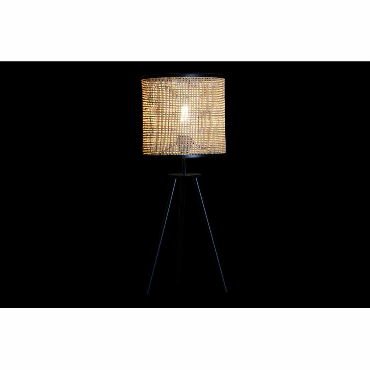 Bordlampe DKD Home Decor Naturell Svart 220 V 50 W (25 x 25 x 63 cm)