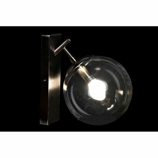 Vegglampe DKD Home Decor 25W Krystall Sølv Metall 220 V (20 x 25 x 27 cm)