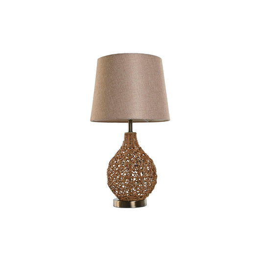 Bordlampe Home ESPRIT Brun Beige Gyllen Naturell 50 W 220 V 33 x 33 x 60 cm