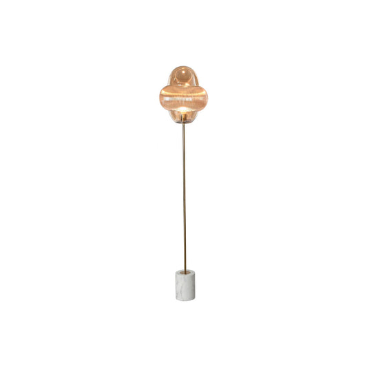 Gulvlampe Home ESPRIT Rav Krystall Marmor 50 W 220 V 35 x 35 x 160 cm