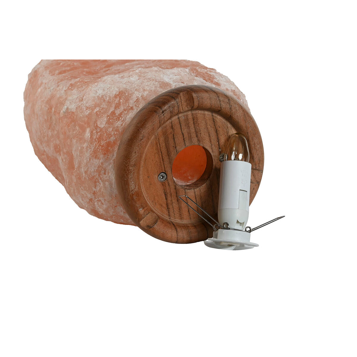 Bordlampe Home ESPRIT Rosa Salt Treverk av mangotre 15 W 220 V 17 x 14 x 35 cm