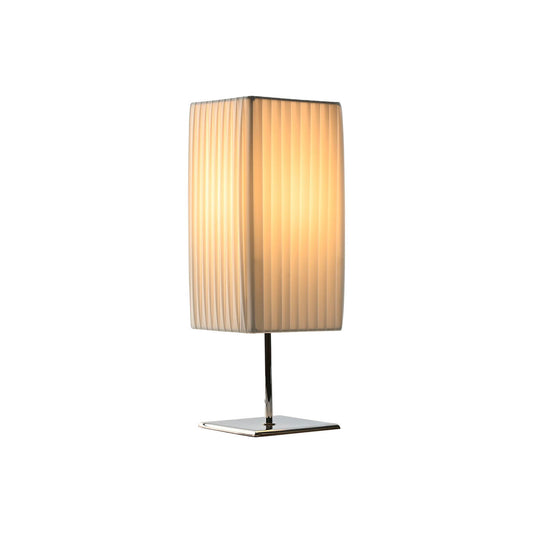 Bordlampe Home ESPRIT Hvit Sølv Polyetylen Jern 50 W 220 V 15 x 15 x 43 cm