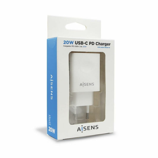 Vegglader Aisens ASCH-1PD20-W Hvit USB-C