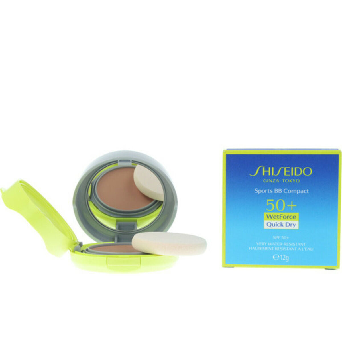 Fuktighetsgivende Krem med Sminke-effekt Sun Care Sports BB Compact Shiseido SPF50+ (12 g)