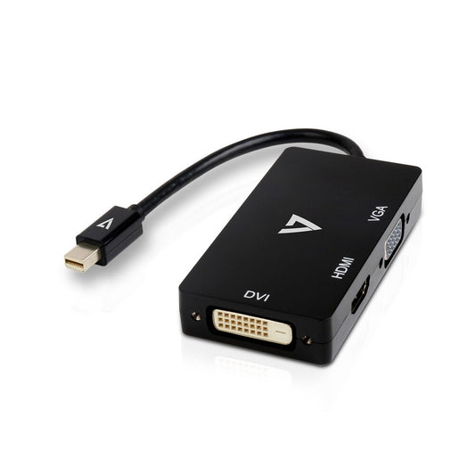 Mini DisplayPort til VGA/DVI/HDMI-adapter V7 V7MDP-VGADVIHDMI-1E  Svart