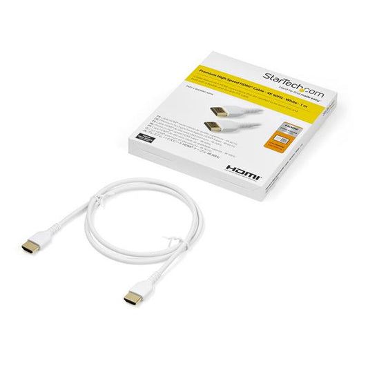 HDMI-Kabel Startech RHDMM1MPW            4K Ultra HD 1 m Hvit