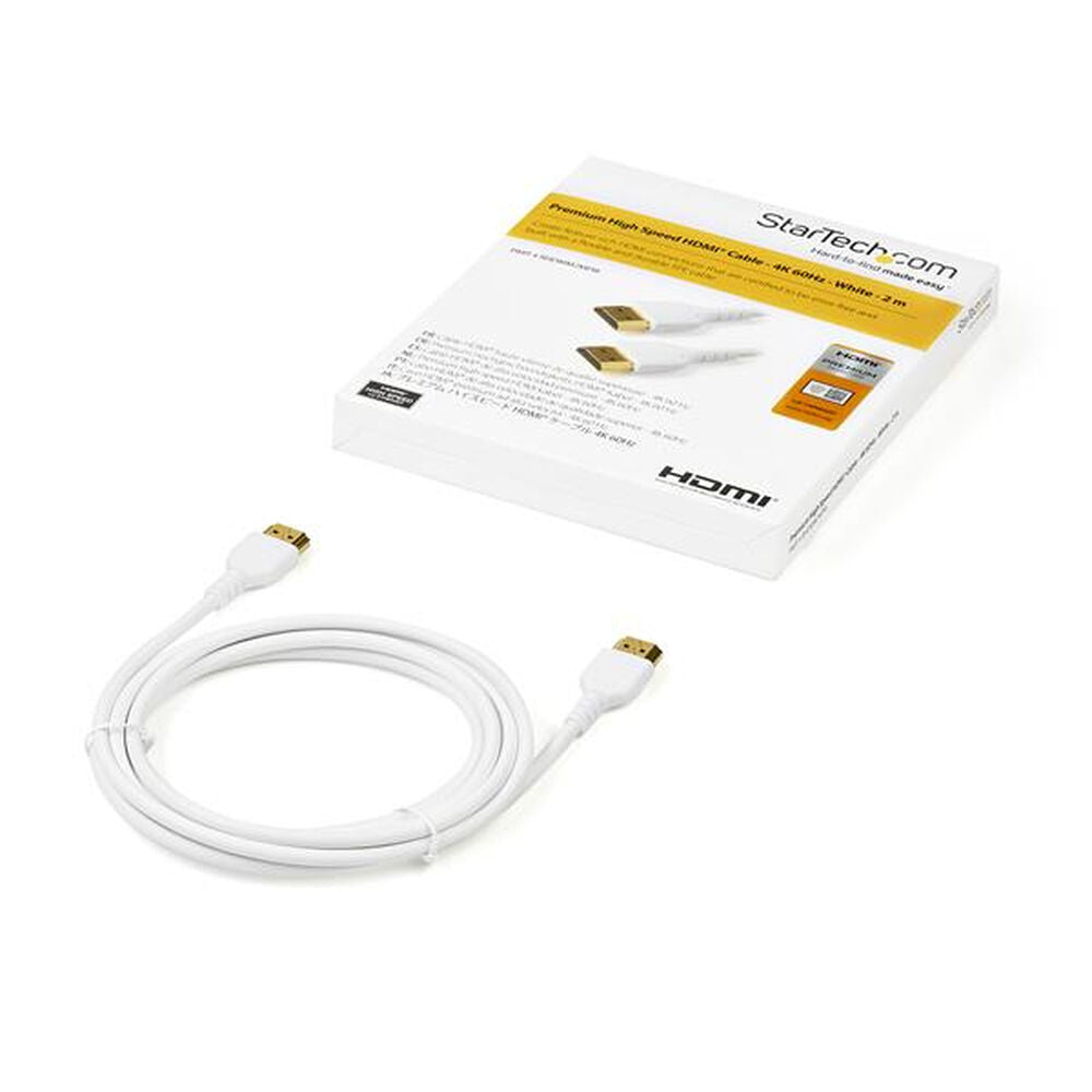 HDMI-Kabel Startech RHDMM2MPW            4K Ultra HD Hvit (2 m)